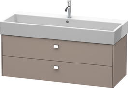 Dulap baza suspendat Duravit Brioso 1184x442mm cu doua sertare bazalt mat manere crom