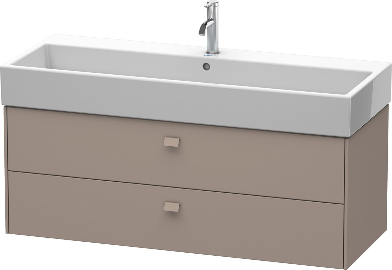 Dulap baza suspendat Duravit Brioso 1184x442mm cu doua sertare bazalt mat