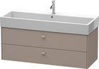 Dulap baza suspendat Duravit Brioso 1184x442mm cu doua sertare bazalt mat