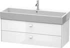 Dulap baza suspendat Duravit Brioso 1184x442mm cu doua sertare alb lucios