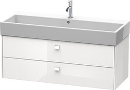 Dulap baza suspendat Duravit Brioso 1184x442mm cu doua sertare alb lucios