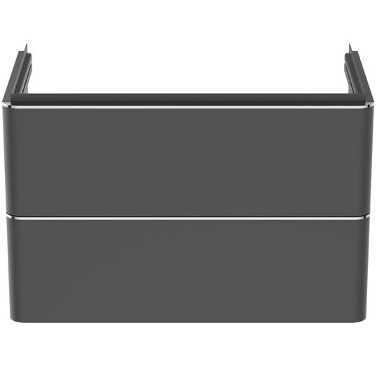 Dulap baza suspendat Ideal Standard Adapto 77x41cm cu doua sertare antracit mat