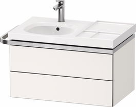 Dulap baza suspendat Duravit Aurena 784 x 492mm pentru lavoar cu doua sertare orientare stanga inclus portprosop alb mat