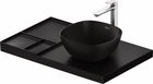 Blat ceramic Duravit Aurena 800x500mm HygieneGlaze Plus orientare dreapta negru mat