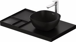Blat ceramic Duravit Aurena 800x500mm HygieneGlaze Plus orientare dreapta negru mat