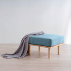 Taburet Seri, Homla, 74x60x43.5 cm, lemn/poliester, albastru