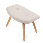 Taburet Moss , Homla, 61x41x38 cm, lemn/catifea din poliester, bej