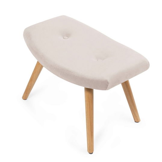 Taburet Moss , Homla, 61x41x38 cm, lemn/catifea din poliester, bej