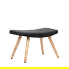 Taburet Moss Teddy, Homla, 61x41x38 cm, lemn/poliester Boucle, negru