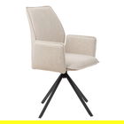 Scaun rotativ Lugro, Homla, 60x56x82 cm, metal/poliester, bej