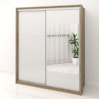 Dulap dormitor PRIMAVERA 185, H205, cu oglinda k3, Oak, Alb Gloss