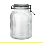 Recipient cu capac pentru depozitare Raven, Homla, 1.4 L, sticla/metal, transparent/negru
