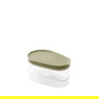 Cutie depozitare avocado Fresh Saver, Homla, 14x7 cm, plastic, transparent/verde