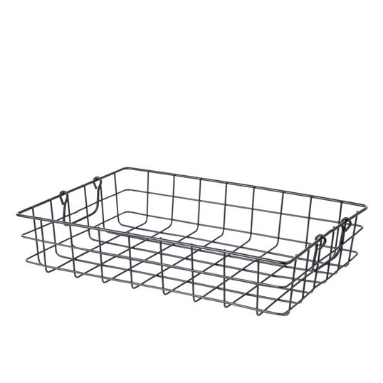 Cos pentru fructe Alver, Homla, 38x28 cm, metal, negru