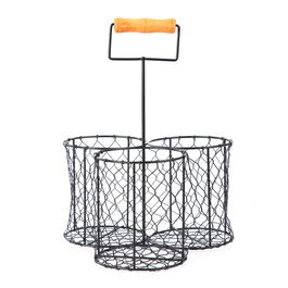 Set 3 cosuri pentru sticle Valer, Homla, 31 cm, metal, negru