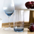 Pahar Marcia, Homla, 550 ml, sticla, transparent/albastru
