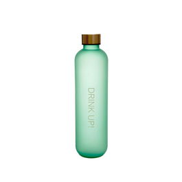 Sticla de apa Daily, Homla, 1 L, plastic/metal, verde/maro