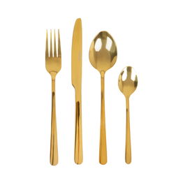 Set tacamuri 24 piese Lugano, Homla, inox, auriu