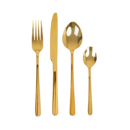 Set tacamuri 24 piese Lugano, Homla, inox, auriu