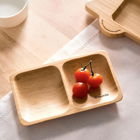 Platou servire cu 2 compartimente Bambou, Homla, 17.7x10 cm, lemn, natur
