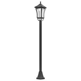 Outsunny Lumină Stradală pentru Grădină și Alee, Autonomie de 6 h cu Ancorare la Sol, Lumina Stradală Solară din ABS și Policarbonat, 15x15x127 cm, Negru