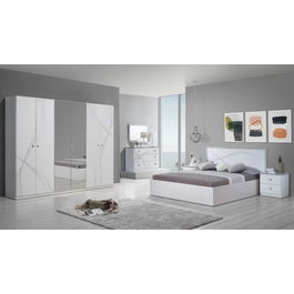 DORMITOR COMPLET MATRIX ALB SALTEA CADOU
