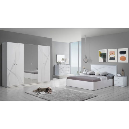 DORMITOR COMPLET MATRIX ALB SALTEA CADOU