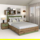Pat matrimonial AMBRO, 160x200, Stejar, Pesto