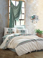 Lenjerie de pat dubla Reyya - Mint, Cotton Box, 6 piese, 240x260 cm, bumbac ranforce, multicolor
