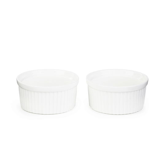 Set 2 vase de copt Tineo, Homla, 9 cm, portelan, alb