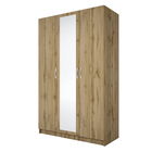 Dulap, Bedora, City 1003, dakota, 120 x 52.5 x 191 cm, PAL, maro deschis