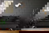 Canapea extensibila Sofie Lux, 203x92x86 cm, 3 locuri, lada pentru depozitare, graphite