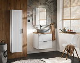 Set Mobilier baie, din mdf, 5 piese, 60 cm, Adel alb
