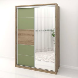 Dulap dormitor PRIMAVERA 155, H225, cu oglinda k5, Stejar, Pesto