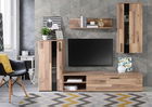 Set mobilier living 4 piese Dongen IV, 213x41.3x184 cm, PAL/plastic, stejar