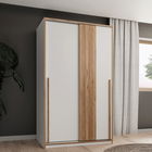 Dulap pentru haine Soest I, 118.8x57.3x215 cm, PAL/lemn, alb/stejar