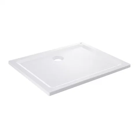 Cadita dus patrata Grohe Slim acril 80x80 cm alb alpin