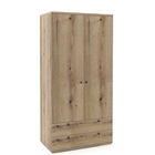 Dulap haine PRIMAVERA 90, H180, 2U2S, polite, Stejar