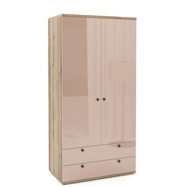 Dulap haine PRIMAVERA 90, H180, 2U2S, bara umerase, Stejar, Cappuccino Gloss
