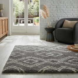 Covor Atlas Berber Grey, Flair Rugs, 80x150 cm, polipropilena, gri
