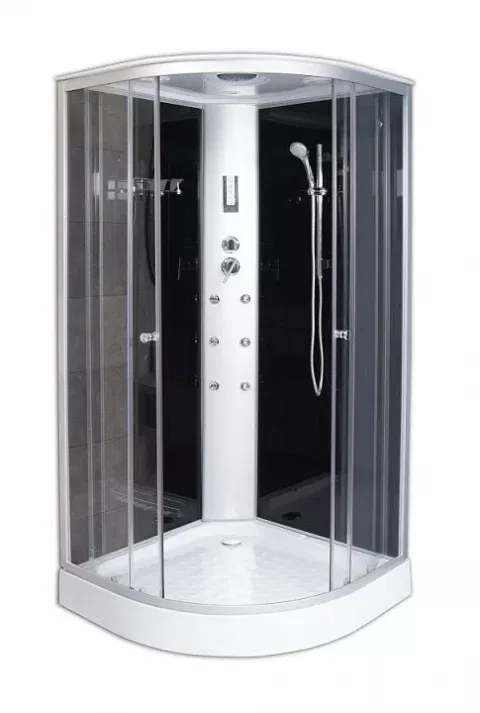 Cabina de dus cu hidromasaj Sanotechnik BH1171, semirotunda 100x100x215cm
