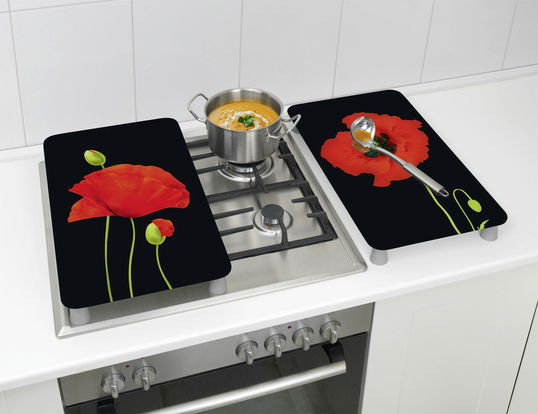 Set 2 protecții universale pentru aragaz, Wenko Poppy