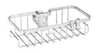 Suport pentru accesorii dus, Wenko, Shower Rod Caddy Floresta, 24 x 14 x 6.2 cm, metal/plastic, gri