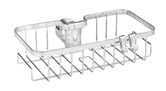 Suport pentru accesorii dus, Wenko, Shower Rod Caddy Floresta, 24 x 14 x 6.2 cm, metal/plastic, gri