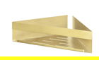 Etajera de colt pentru baie, Wenko, Turbo-Loc Genova Gold, 36 x 17 x 8 cm, inox, auriu