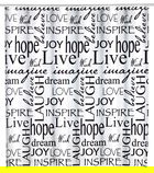 Perdea de dus, Wenko, Live, 180 x 200 cm, polietilena, multicolor