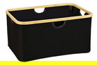 Cos pliabil pentru rufe, Wenko, Ecori, 54 x 36 x 26 cm, 32 L, poliester/polietilena, negru