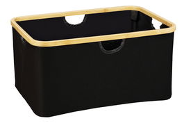 Cos pliabil pentru rufe, Wenko, Ecori, 54 x 36 x 26 cm, 32 L, poliester/polietilena, negru