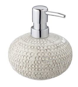 Dozator sapun lichid, Wenko, Pergole, 11 x 11 x 13, 470 ml, ceramica, crem