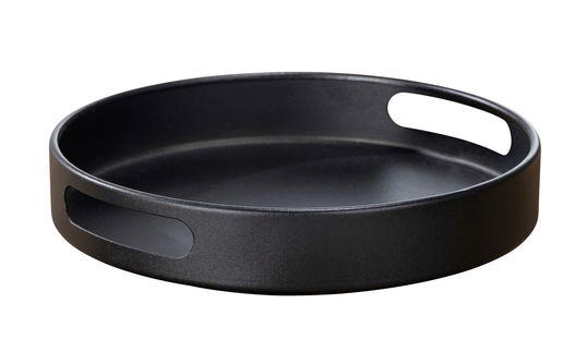 Tava rotativa 360°, Wenko, Susie, 26 x 26 x 6 cm, metal, negru